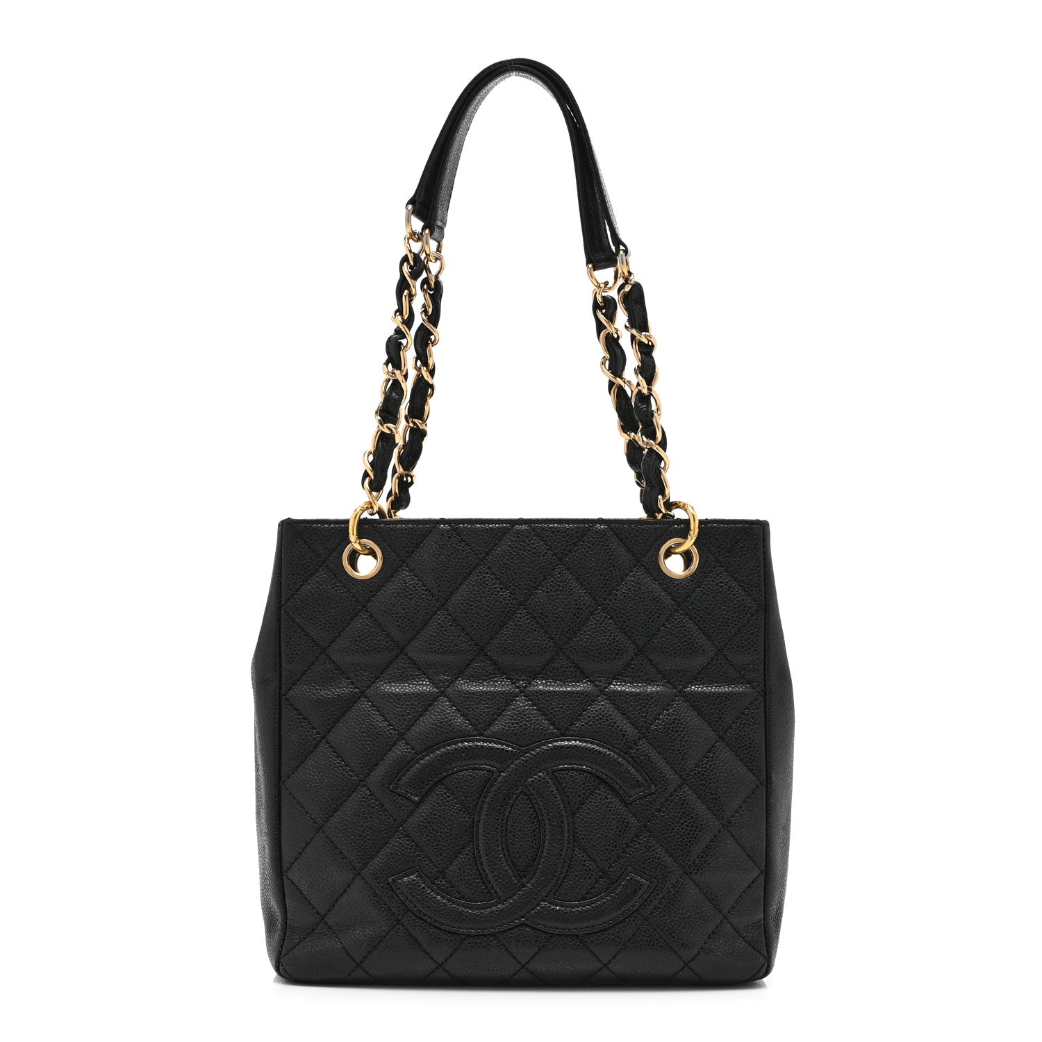 Chanel Caviar Quilted Petit Shopping Tote PST Black 1 of 10