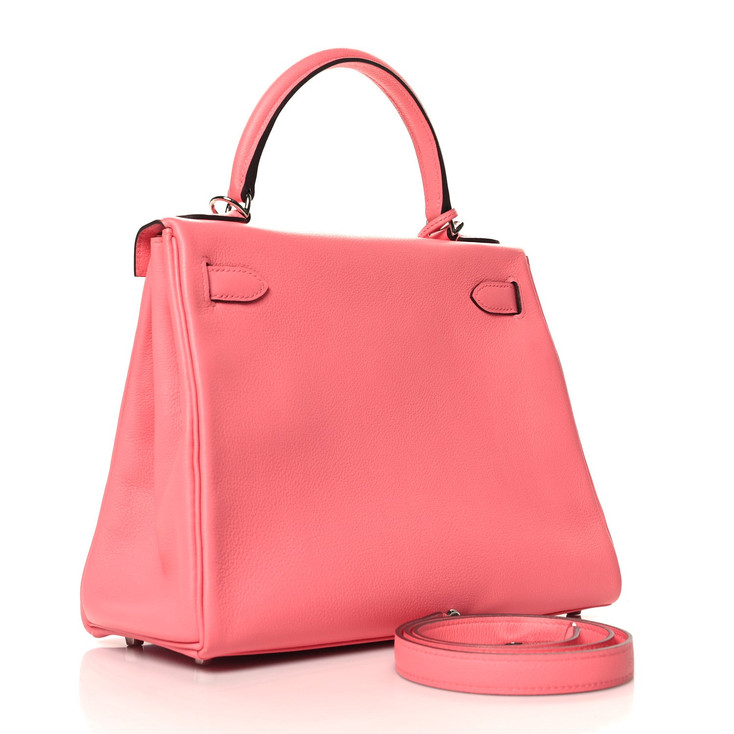 Hermes Evercolor Verso Kelly Retourne 28 Rose D'ete Rouge Exotique 3 of 10