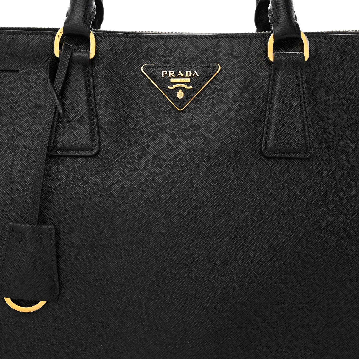 Prada Saffiano Medium Galleria Double Zip Tote Black 10 of 17