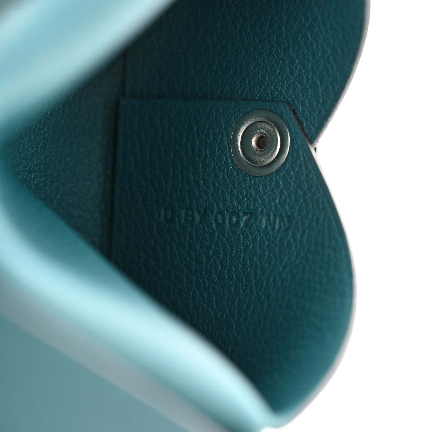 Hermes Chevre Mysore Calvi Card Case Vert Bosphore 7 of 10