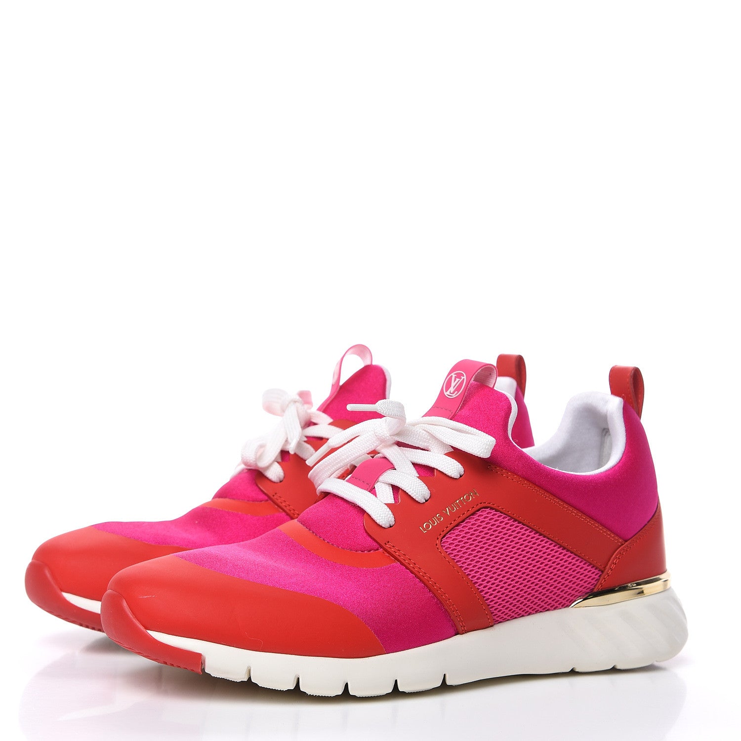 Louis Vuitton Rubber Technical Fabric Calfskin Aftergame Sneakers 38 Fuchsia 3 of 9