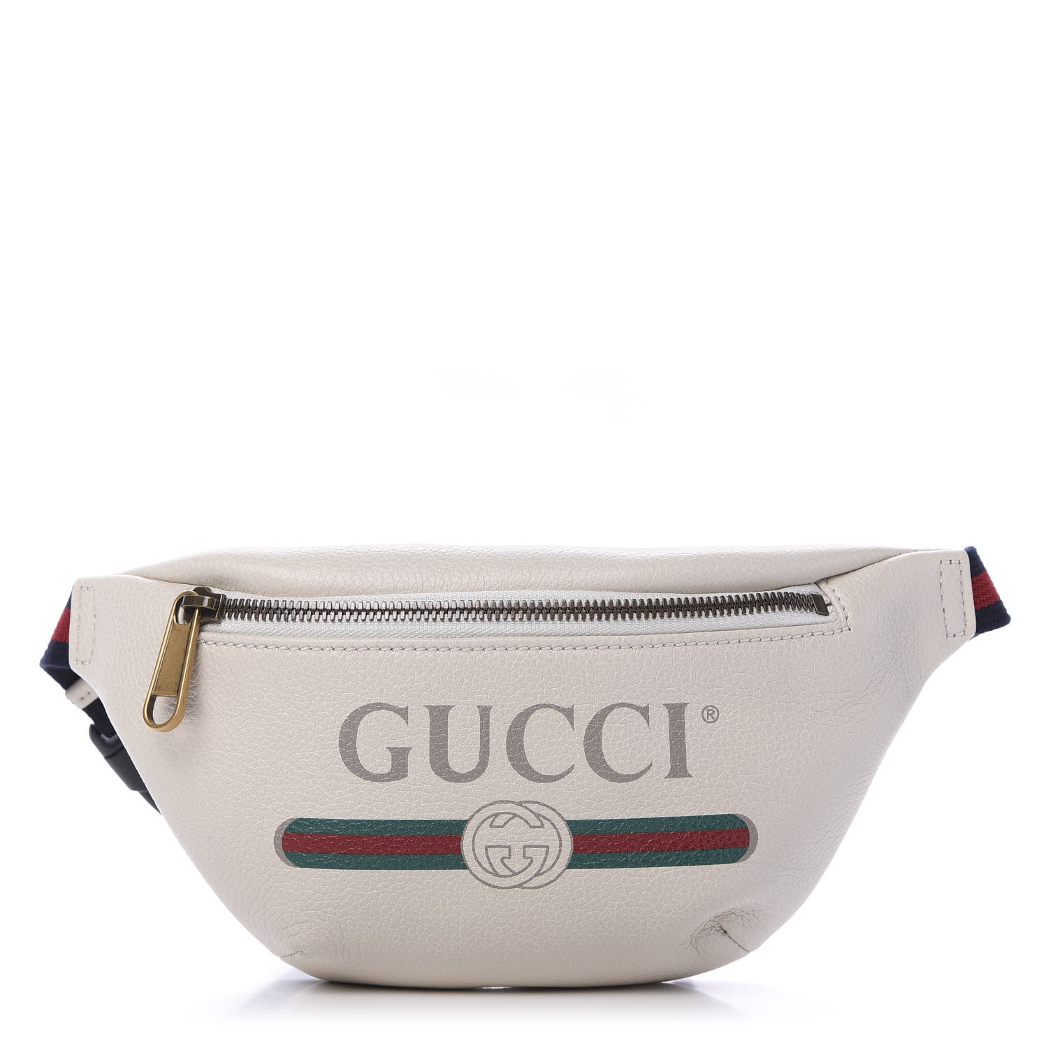Gucci Grained Calfskin Small Logo Belt Bag White 1 of 9