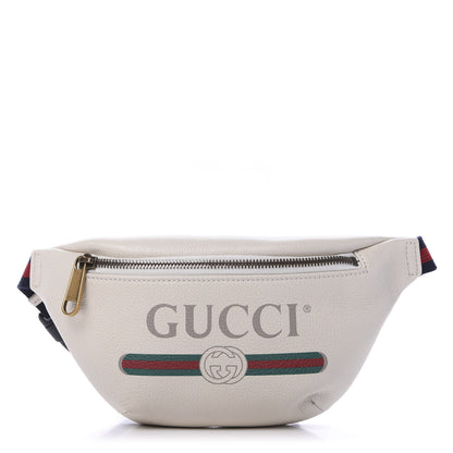 Gucci Grained Calfskin Small Logo Belt Bag White 1 of 9