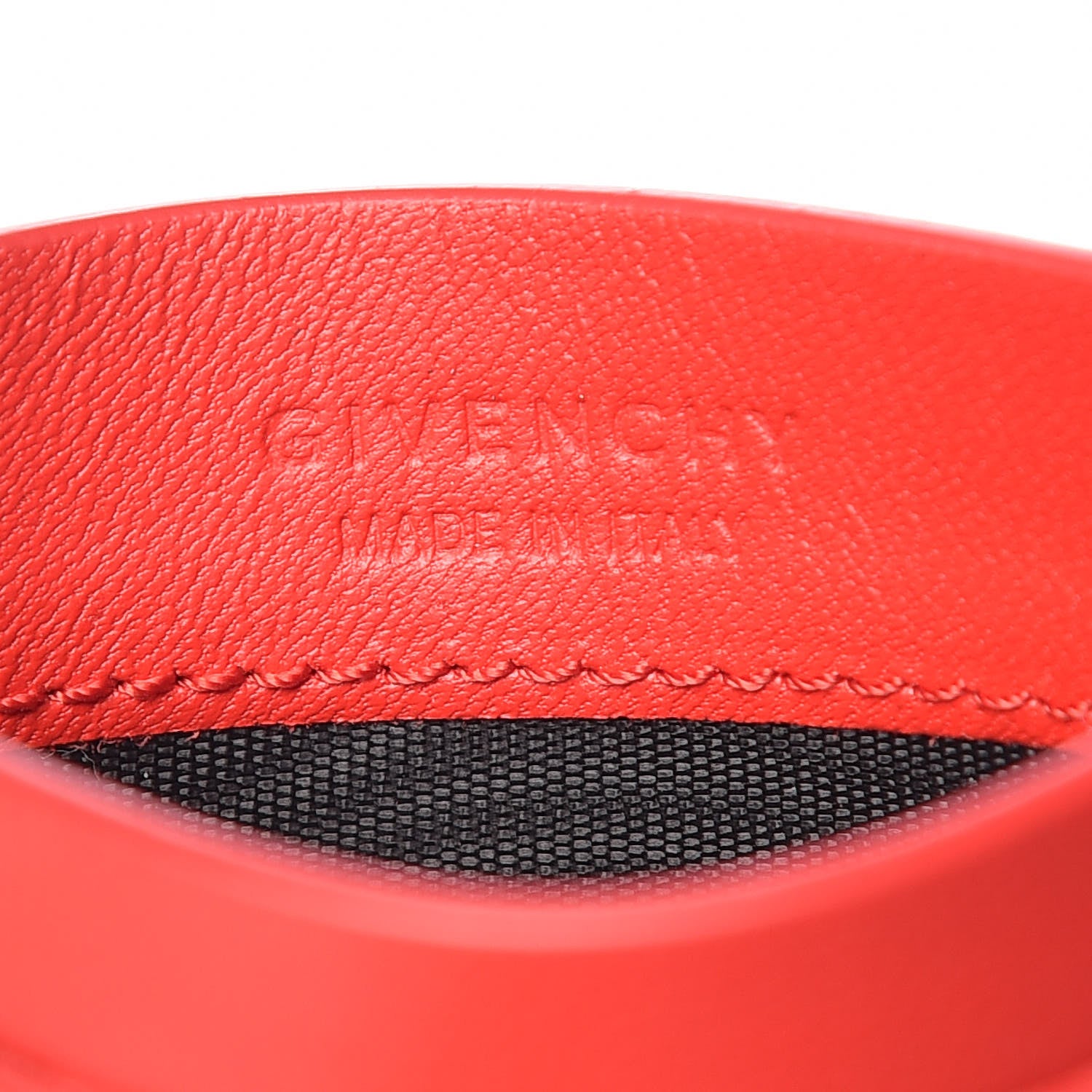 Givenchy Lambskin Logo Emblem Card Holder Red 6 of 8
