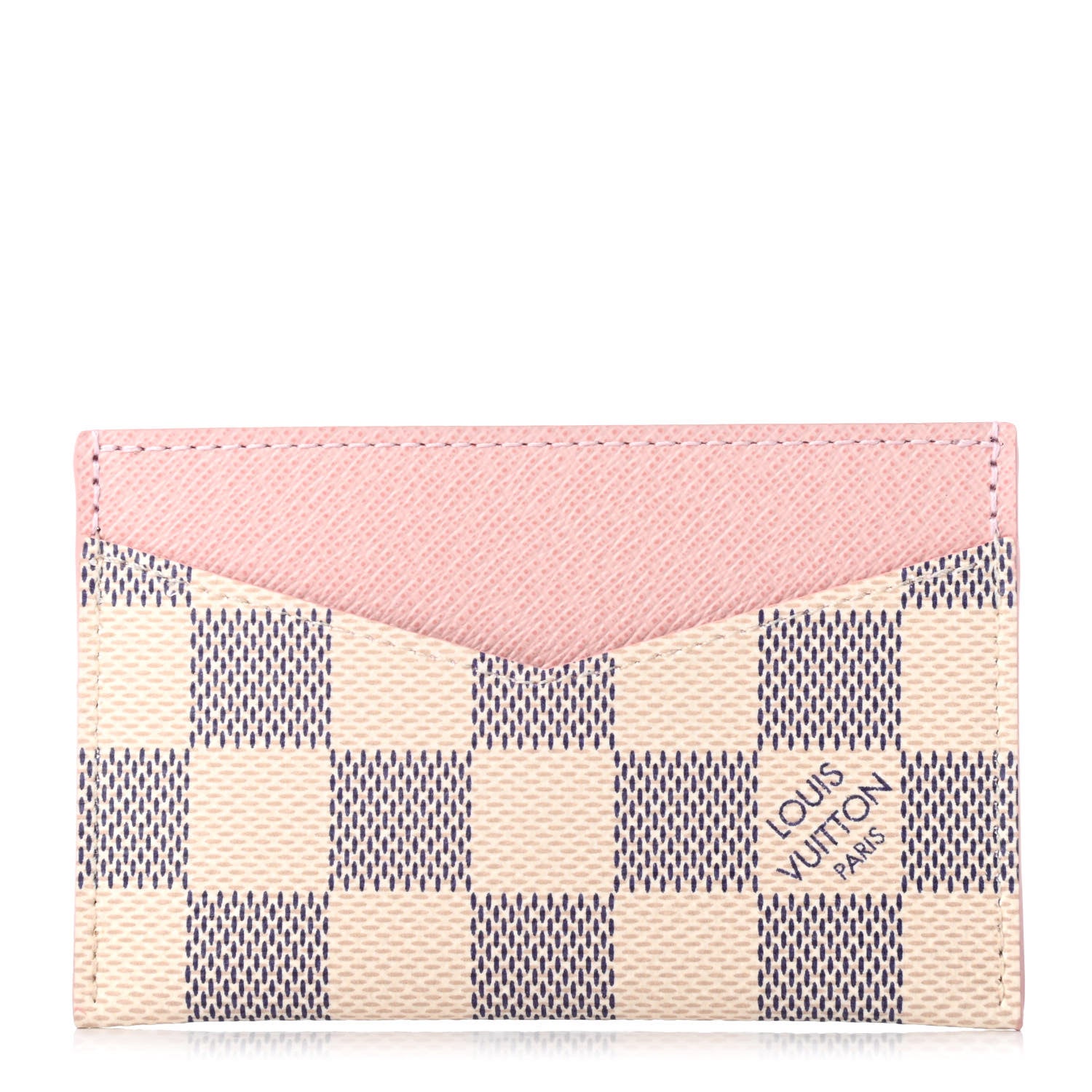 Louis Vuitton Damier Azur Daily Card Holder Rose Ballerine 1 of 6