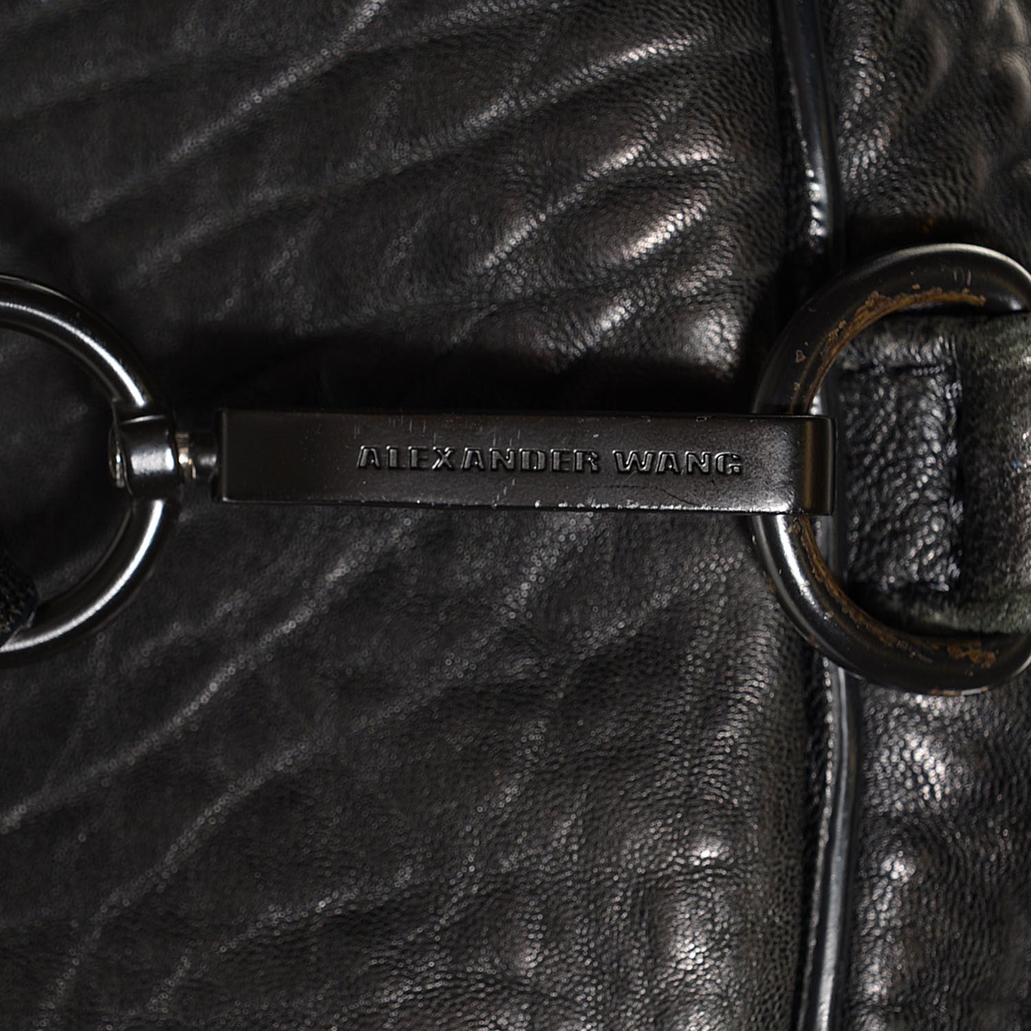 Alexander Wang Pebbled Lambskin Rocco Black Matte Black Hardware 4 of 9