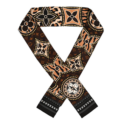 Louis Vuitton Silk Monogram LV World Bandeau Brown 1 of 5