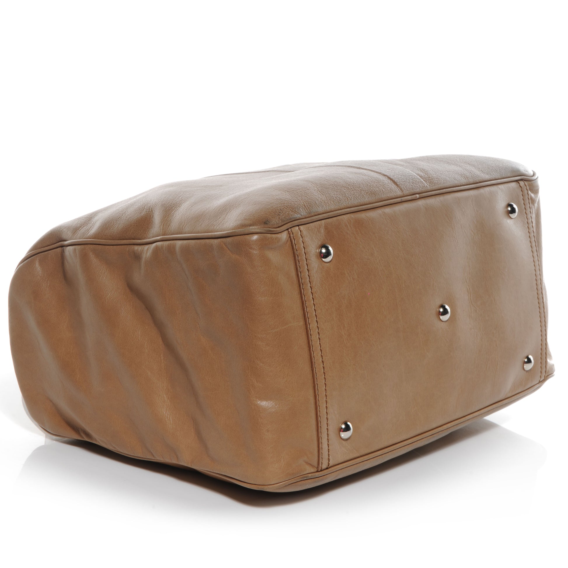 Saint Laurent Calfskin Y Bowler Camel 4 of 9