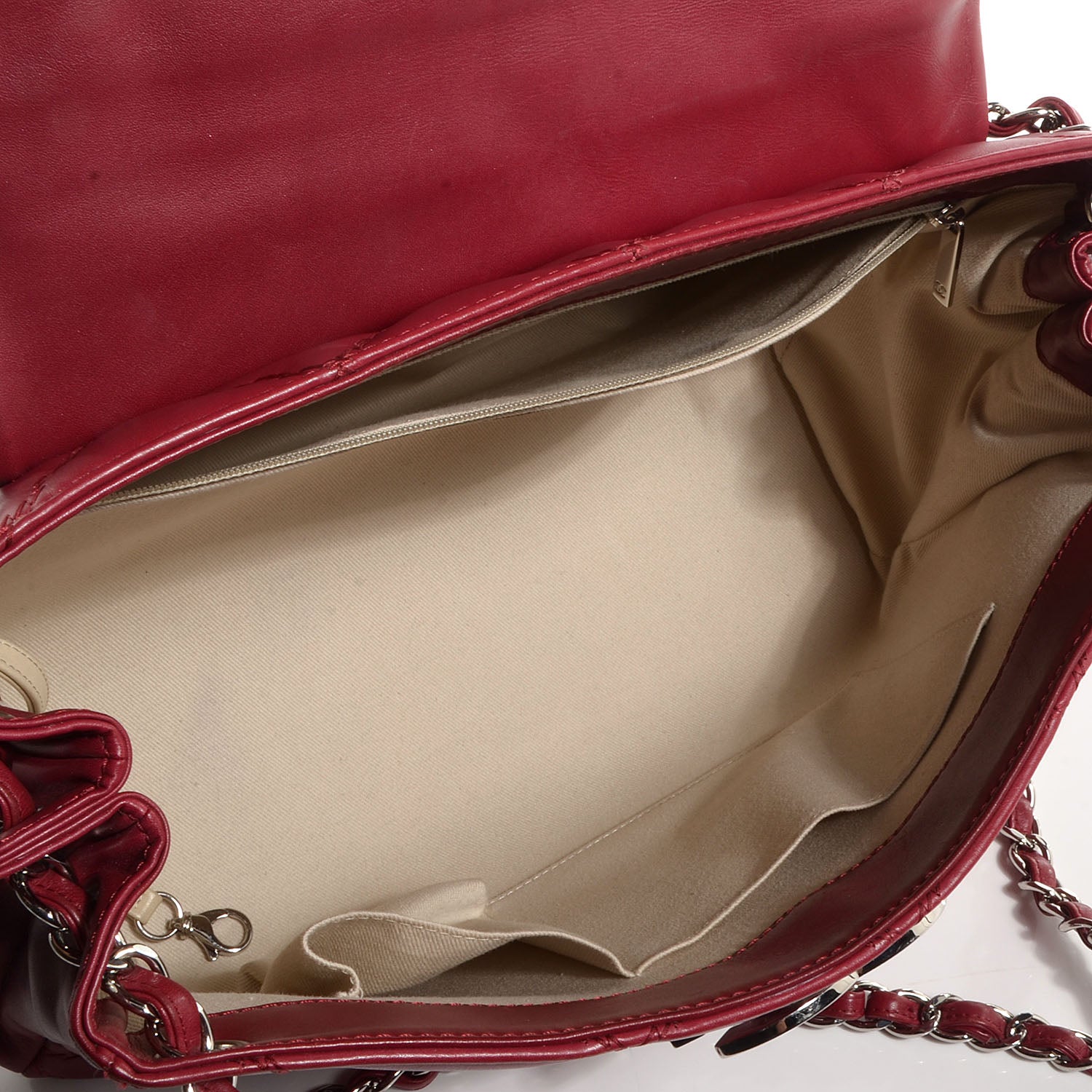 Chanel Calfskin Large Hamptons Flap Bag Red 5 of 7