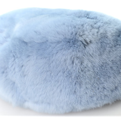Chanel Lapin Rabbit Fur Lambskin Shoulder Bag Blue 10 of 10