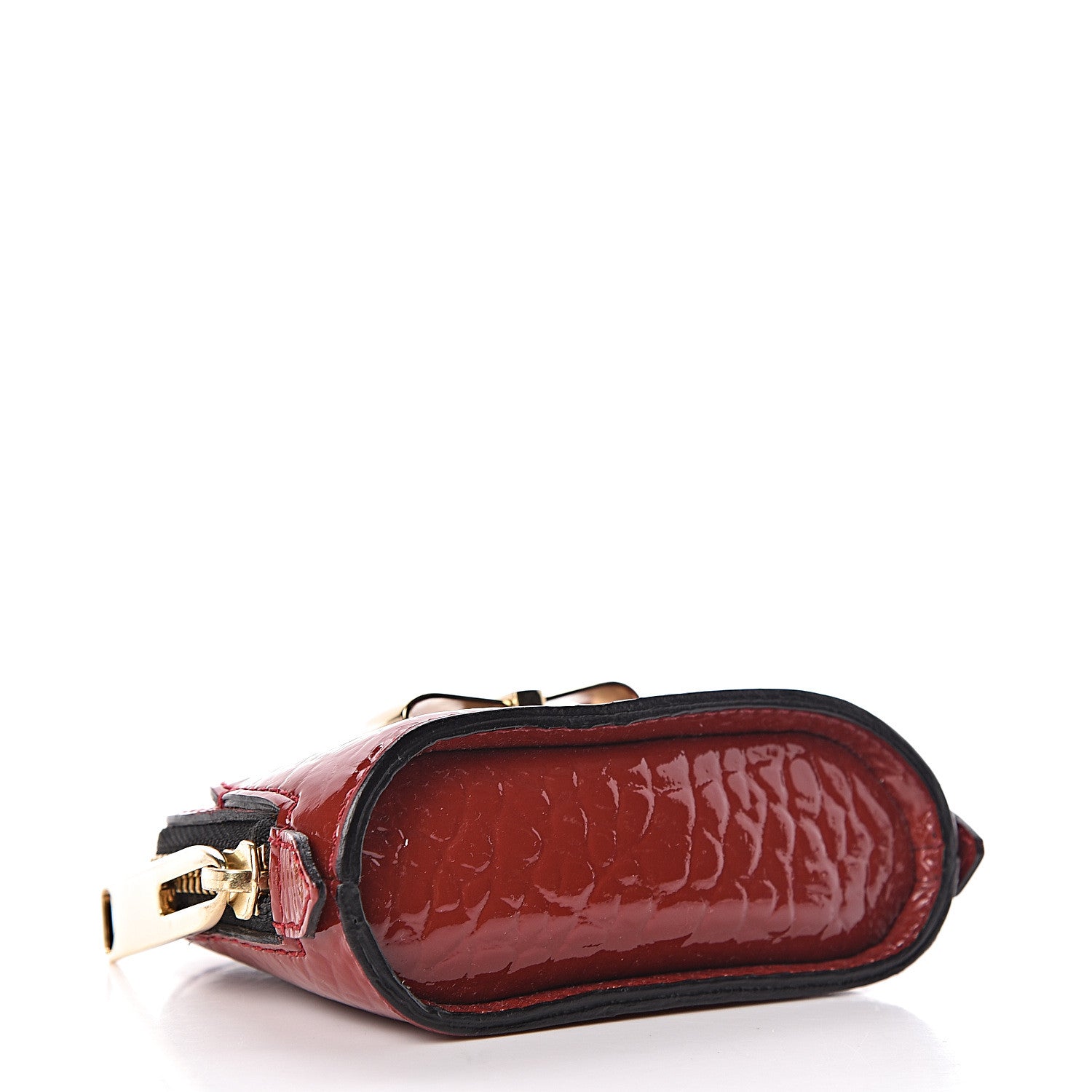 Burberry Heritage Patent Grain Extra Mini Bow Harrogate Coin Purse Military Red 4 of 7