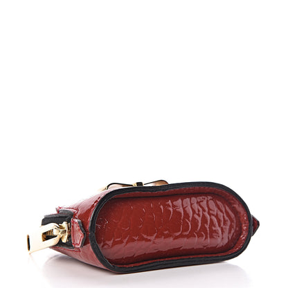 Burberry Heritage Patent Grain Extra Mini Bow Harrogate Coin Purse Military Red 4 of 7