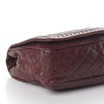 Chanel Calfskin Quilted Large Istanbul Flap Burgundy 8 of 9