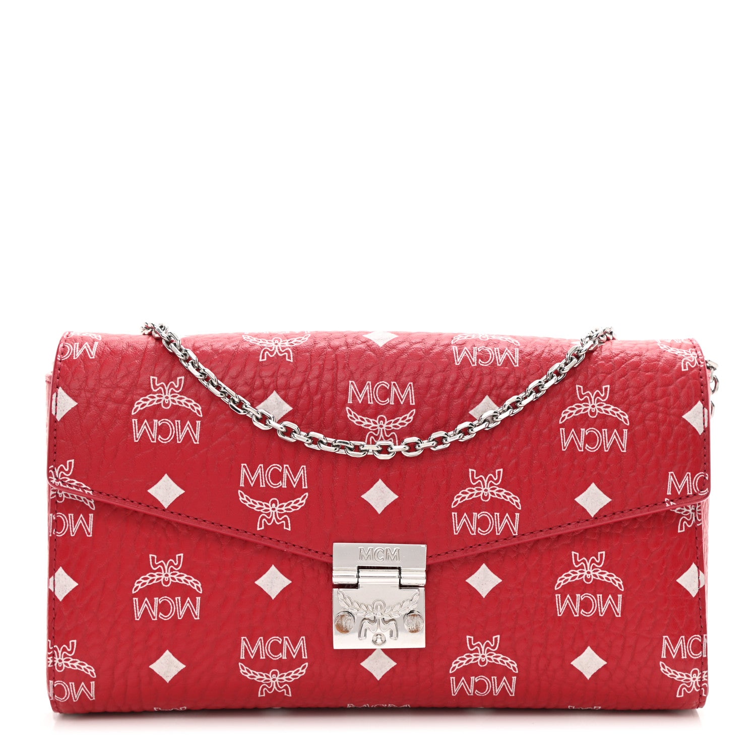 MCM Visetos Medium Tracy Crossbody Bag Ruby Red 1 of 11