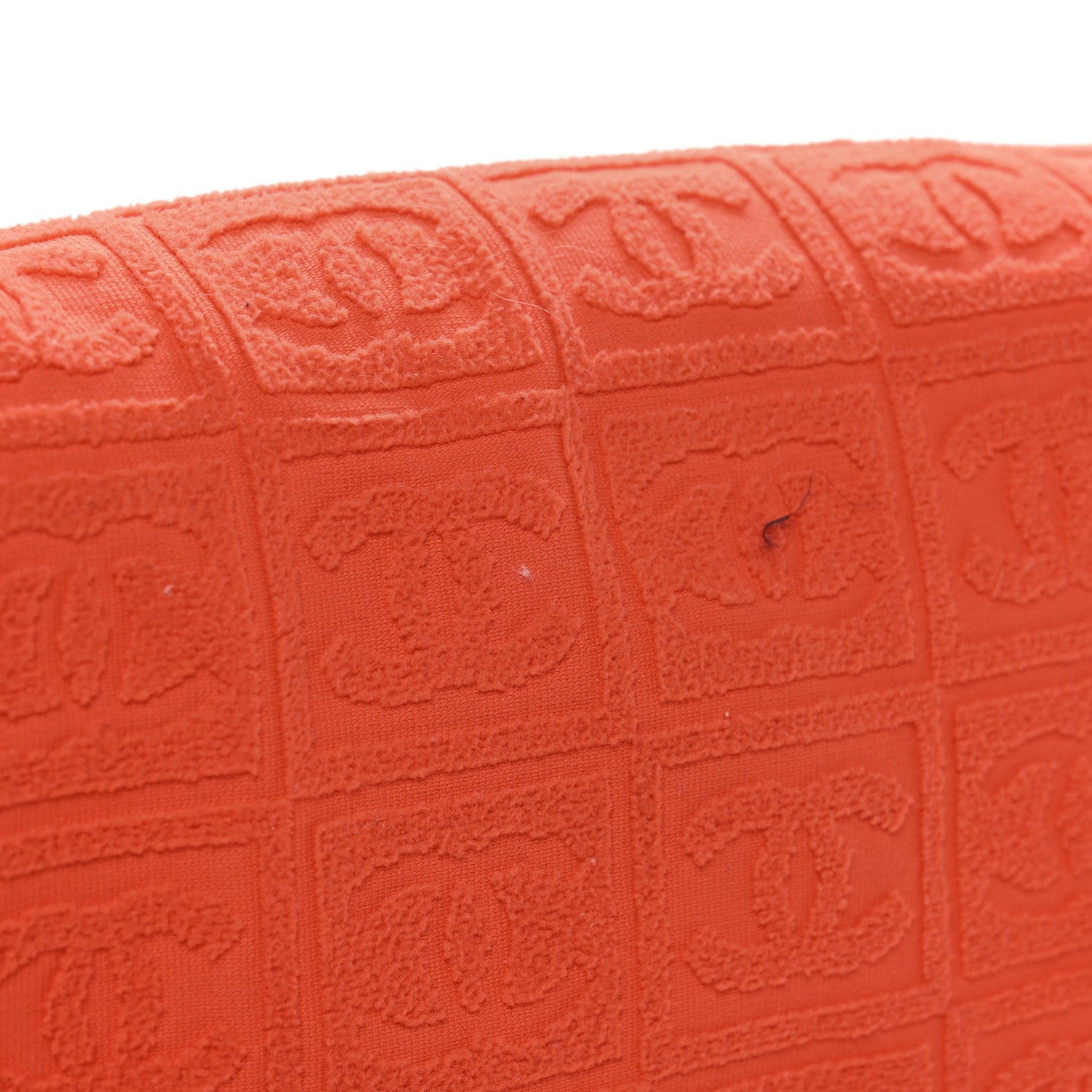 Chanel Terry Cloth CC Medium Single Flap Orange 12 of 12