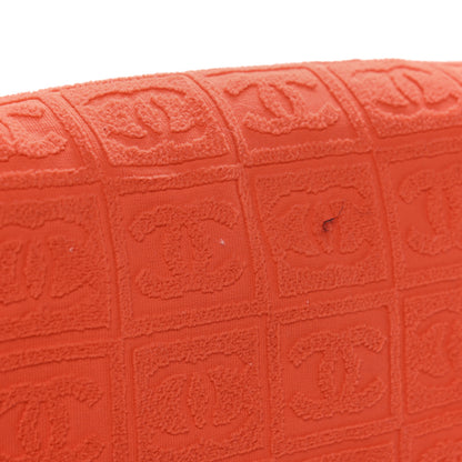 Chanel Terry Cloth CC Medium Single Flap Orange 12 of 12