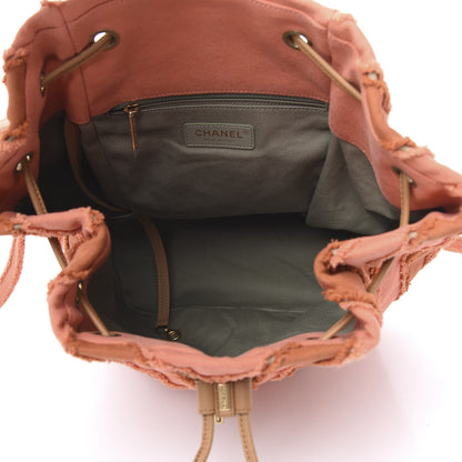 Chanel Canvas Chevron Cuba Patchwork Backpack Orange 4 of 11
