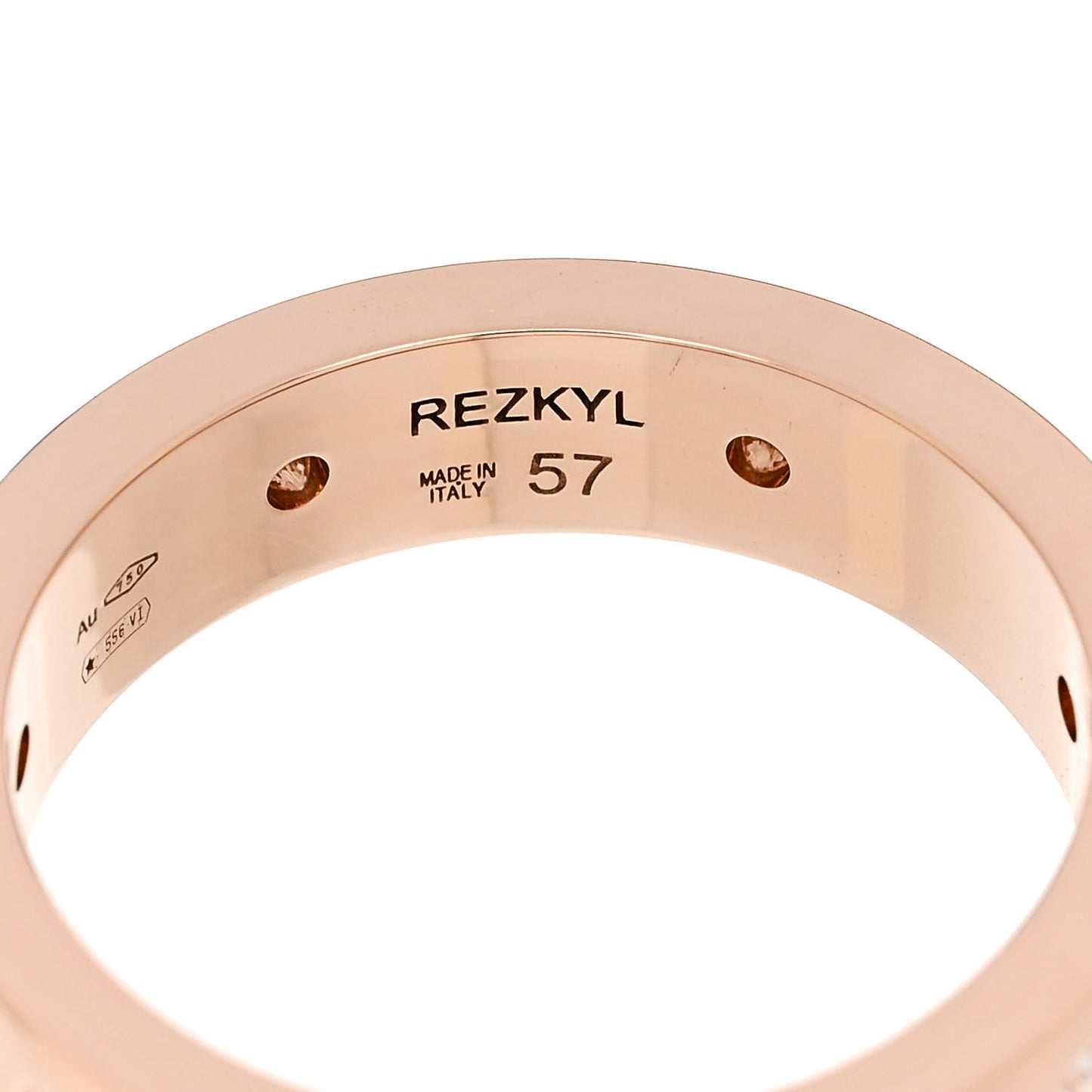 18K Rose Gold 7 Diamond B.Zero1 Essential Band Ring 57 8