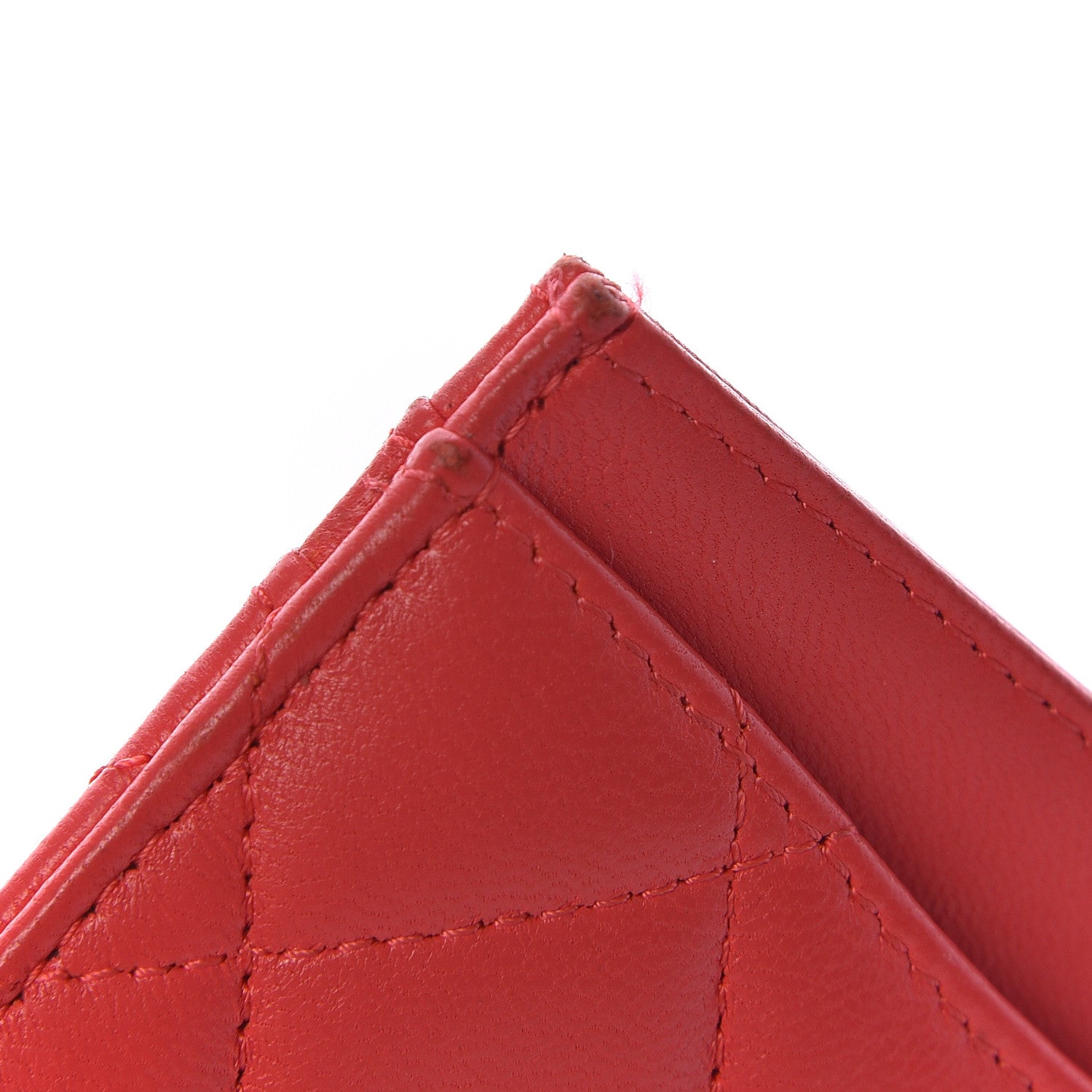 Chanel Lambskin Quilted Card Holder Red 9 of 13