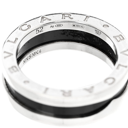 Bulgari Sterling Silver Ceramic Save The Children One-Band Ring 52 6 5 of 5
