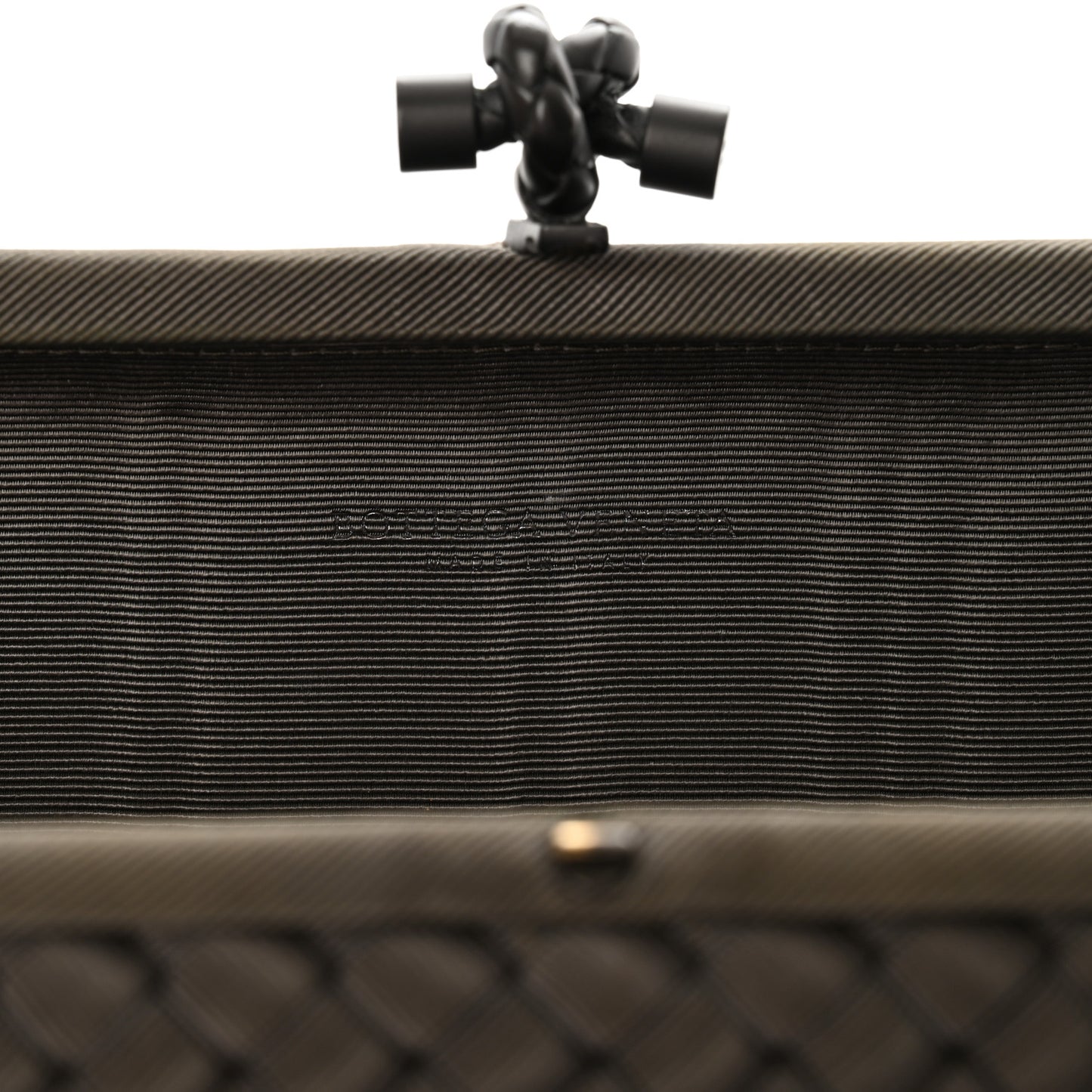 Satin Intreccio Impero Stretch Knot Clutch Taupe