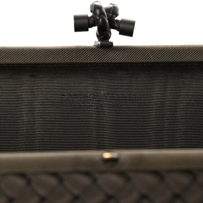 Bottega Veneta Satin Intreccio Impero Stretch Knot Clutch Taupe 6 of 9