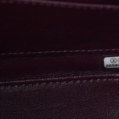 Chanel Caviar Quilted Large CC Filigree Vanity Case Burgundy 9 of 10