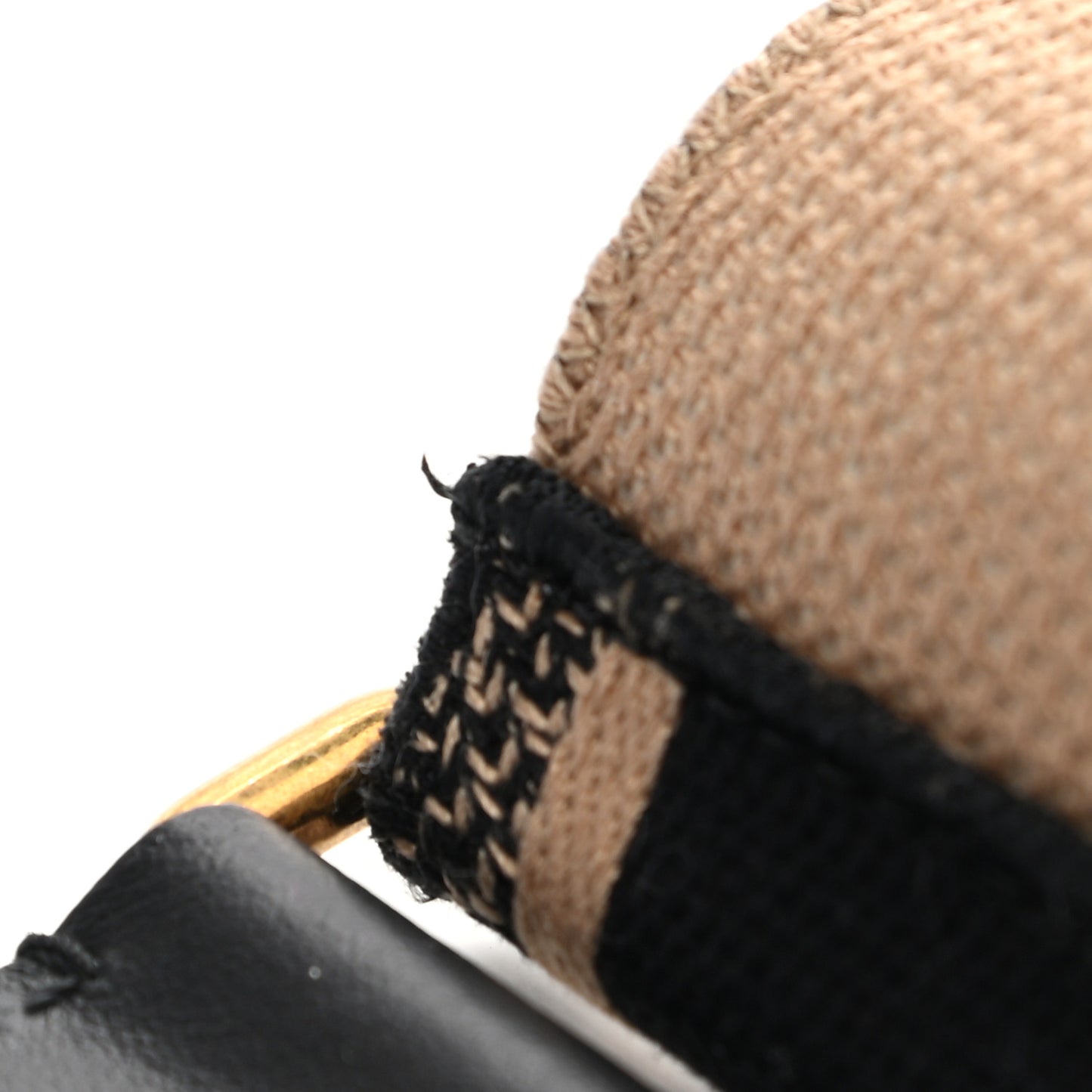 Canvas Embroidered Large Book Belt 85 34 Black Beige