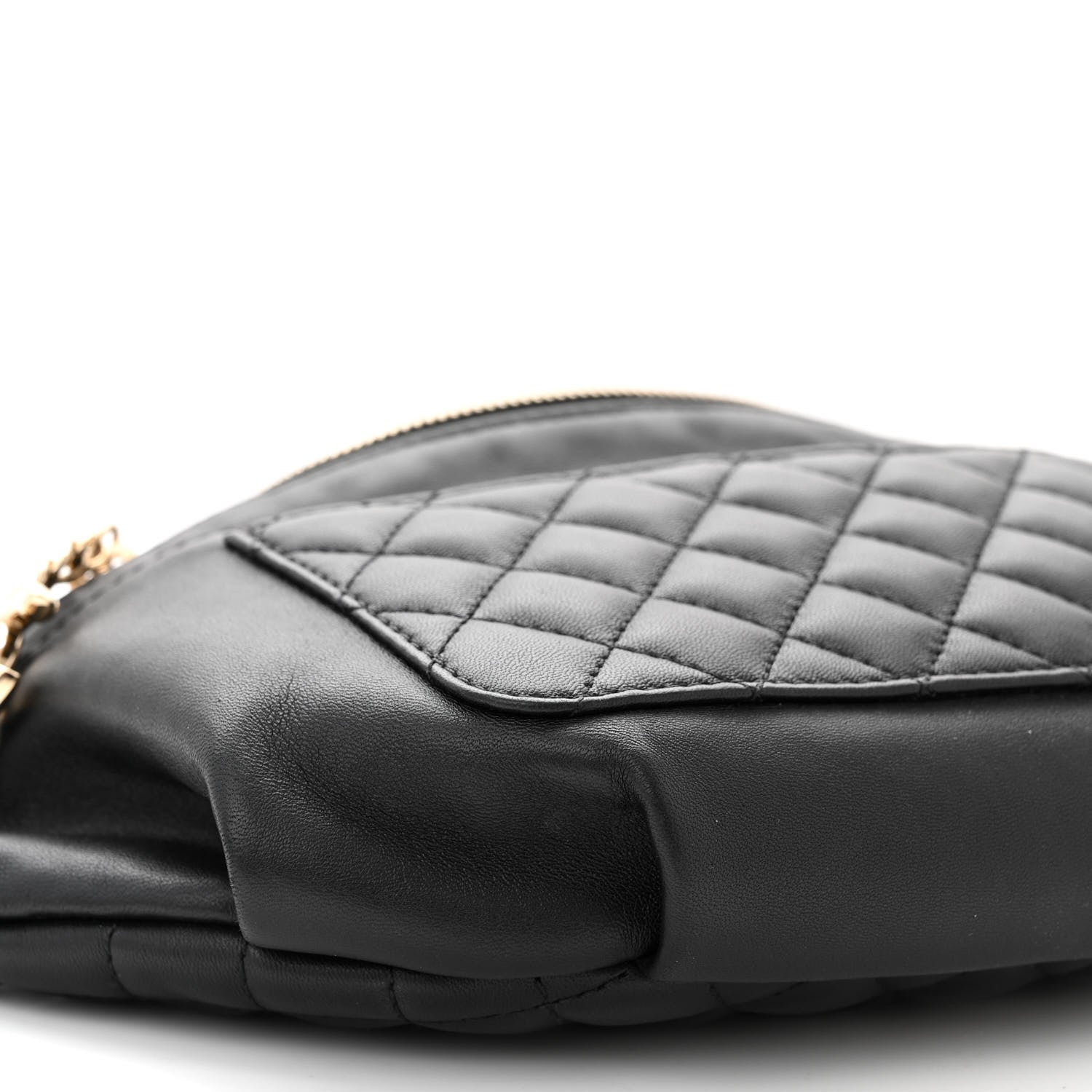 Chanel Lambskin Quilted Waist Bag Fanny Pack Black 9 of 11