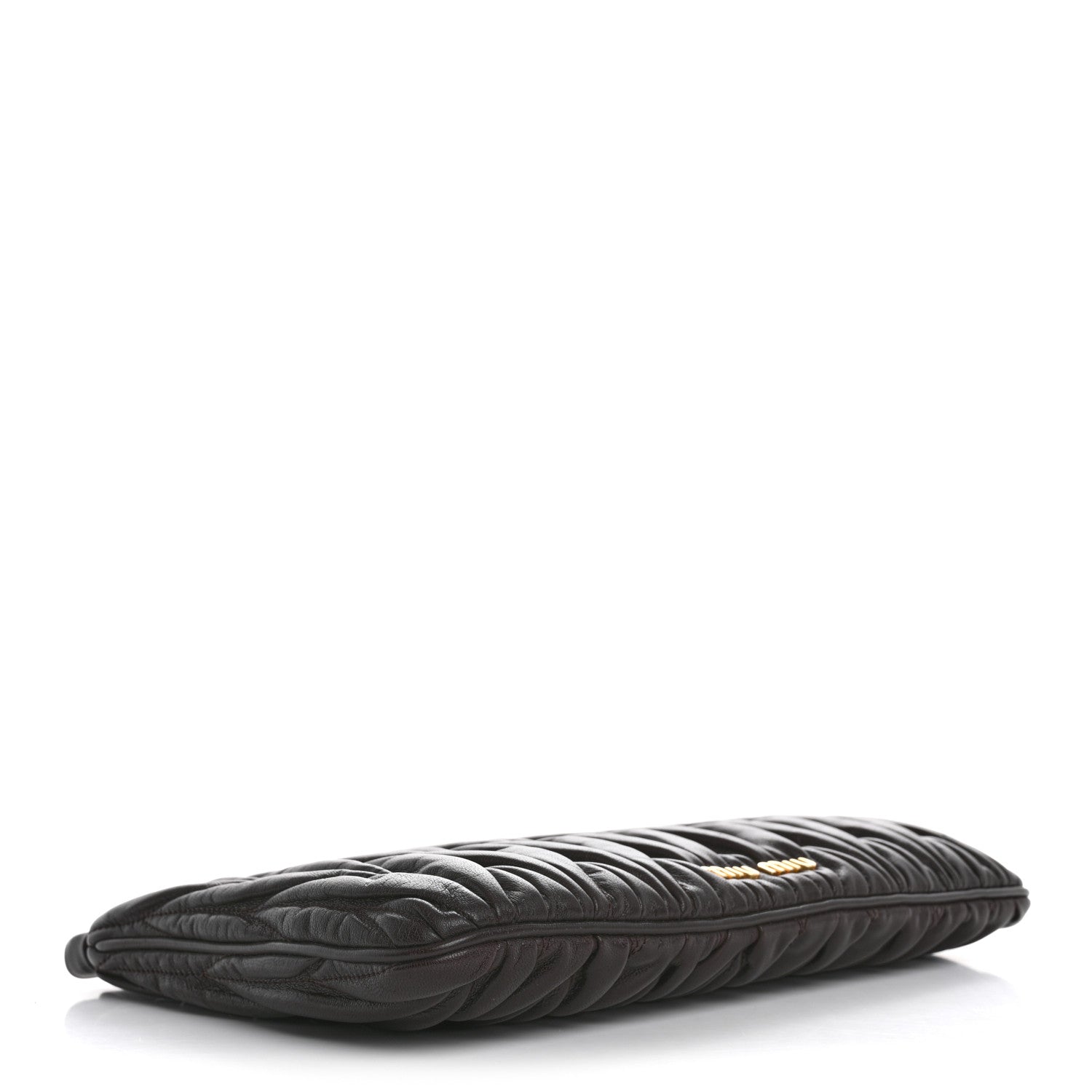 Miu Miu Nappa Matelasse Clutch Dark Brown 4 of 8