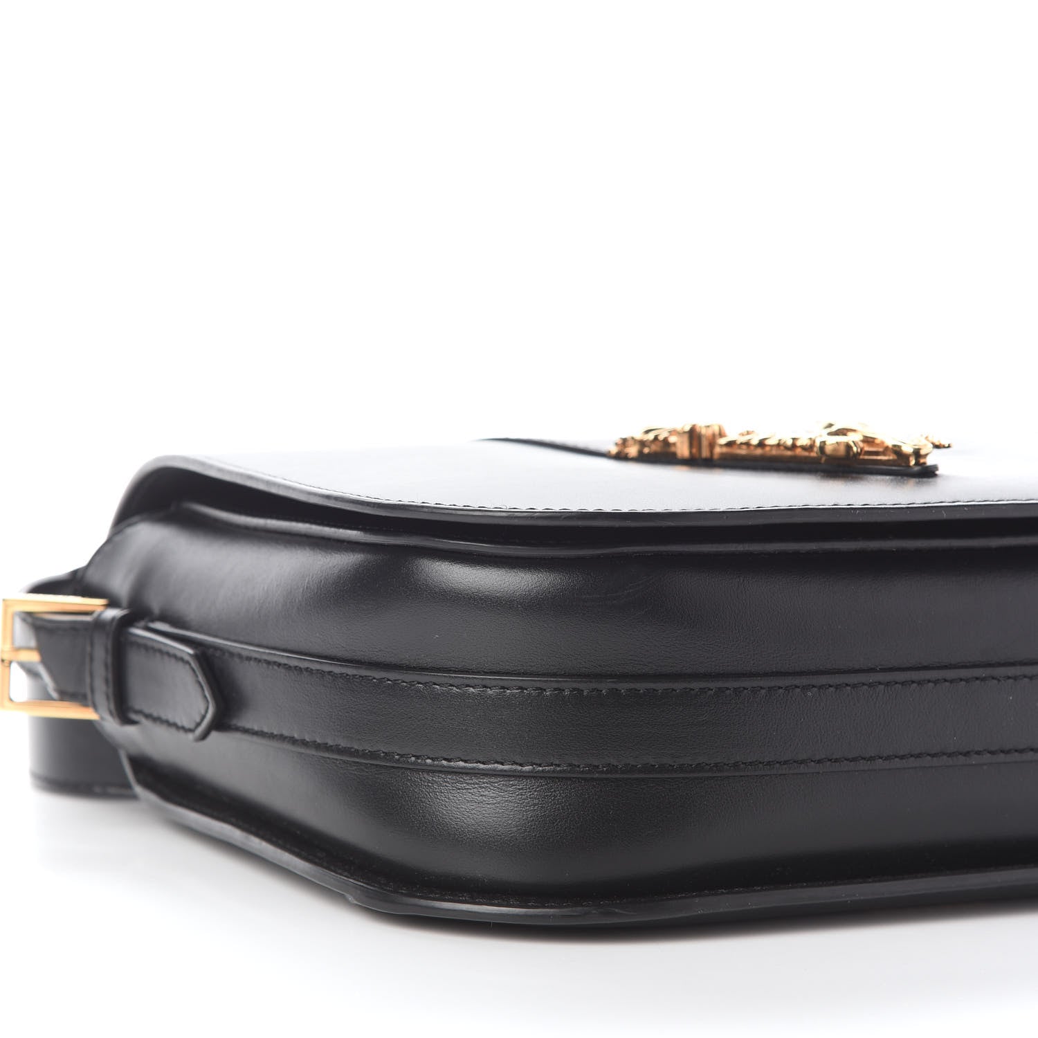Versace Vitello Virtus Shoulder Bag Black 6 of 7