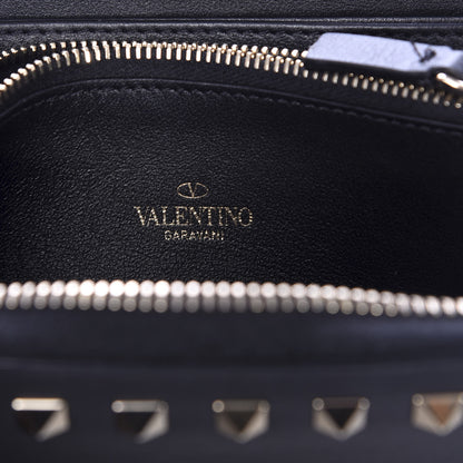 Valentino Garavani Calfskin Rockstud Zip Around Wallet Black 6 of 6