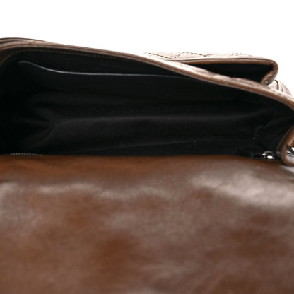 Saint Laurent Crinkled Calfskin Matelasse Monogram Medium Niki Chain Satchel Tan Brown 5 of 10