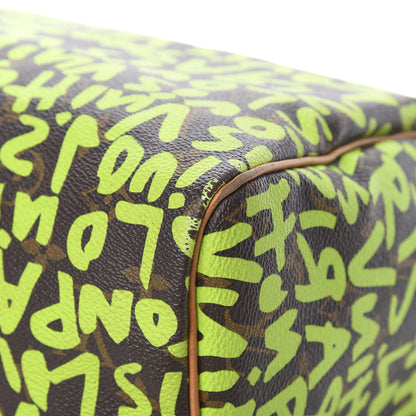 Louis Vuitton Monogram Graffiti Speedy 30 Green 11 of 18