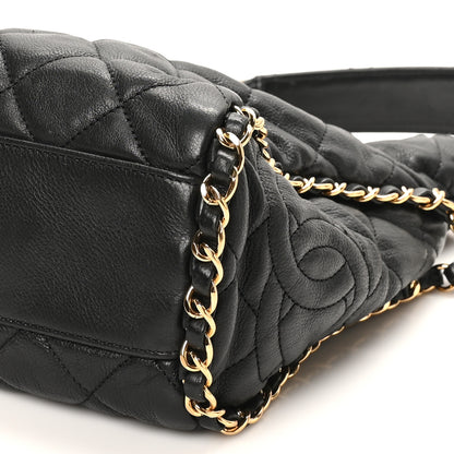 Chanel Calfskin Quilted Medium Chain Me Hobo Black 10 of 10