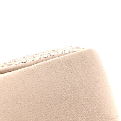 Versace Satin Crystal Medusa Chain Clutch Beige 10 of 10