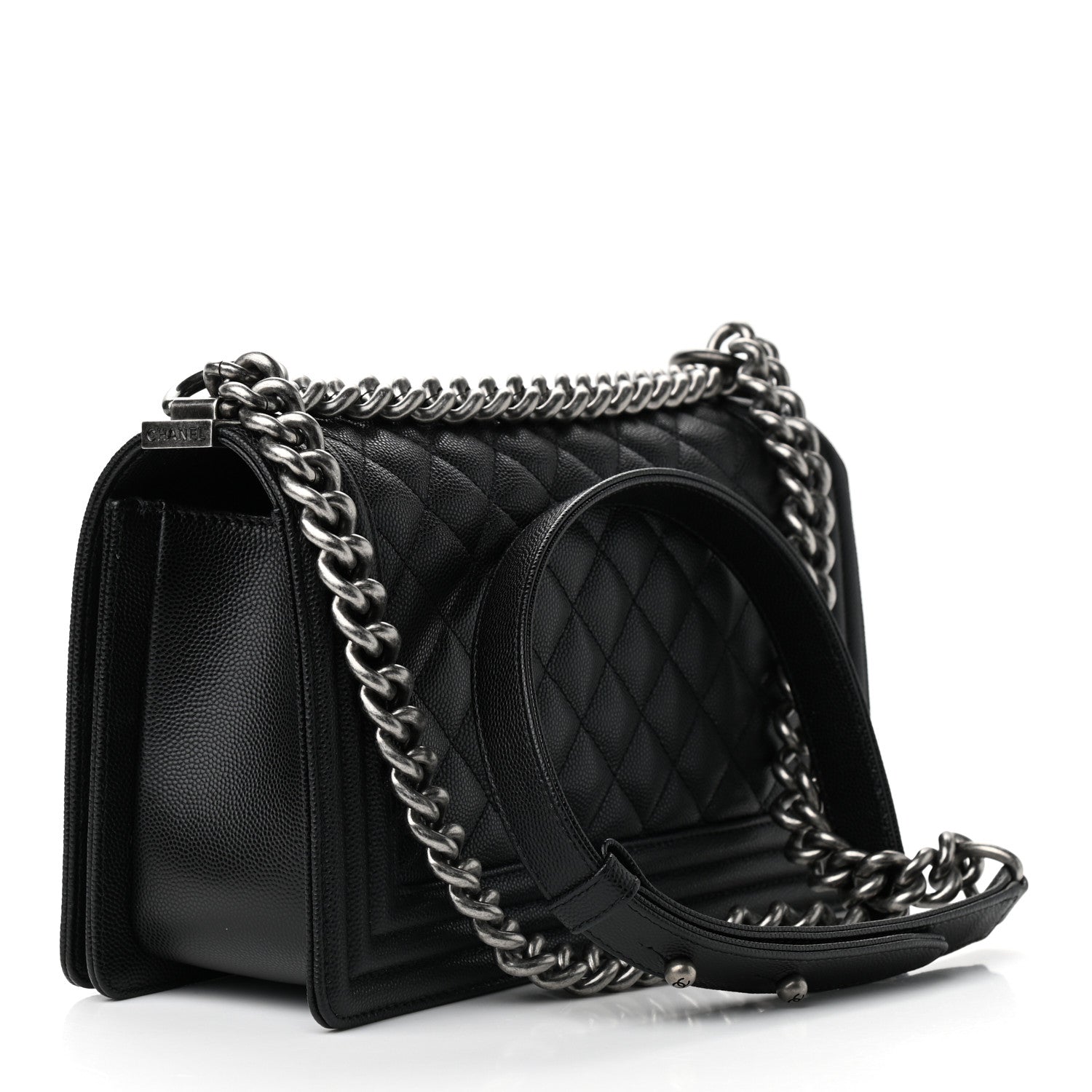 Chanel Caviar Quilted Medium Boy Flap Black 3 of 9