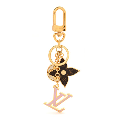 Louis Vuitton Metal Monogram Epi Spring Street Bag Charm Key Holder Gold 1 of 4