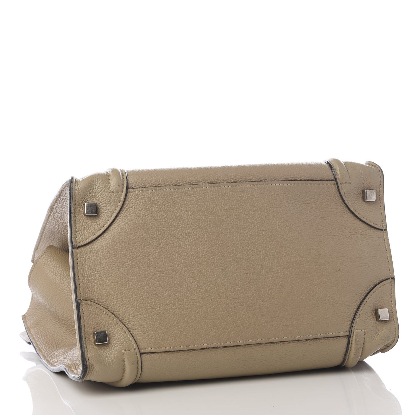 Drummed Calfskin Mini Luggage Taupe