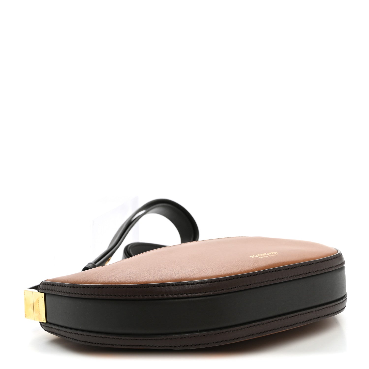Burberry Calfskin Small Two-Tone Olympia Shoulder Bag Warm Tan 3 of 8