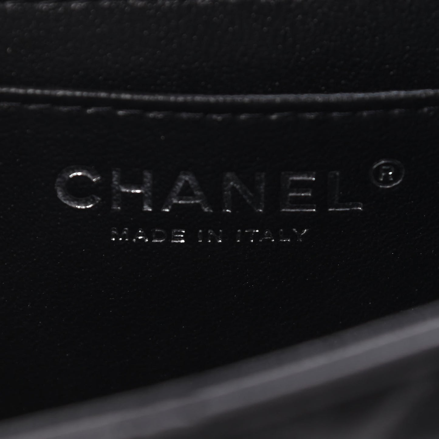 Lambskin Quilted Mini Square Flap Black