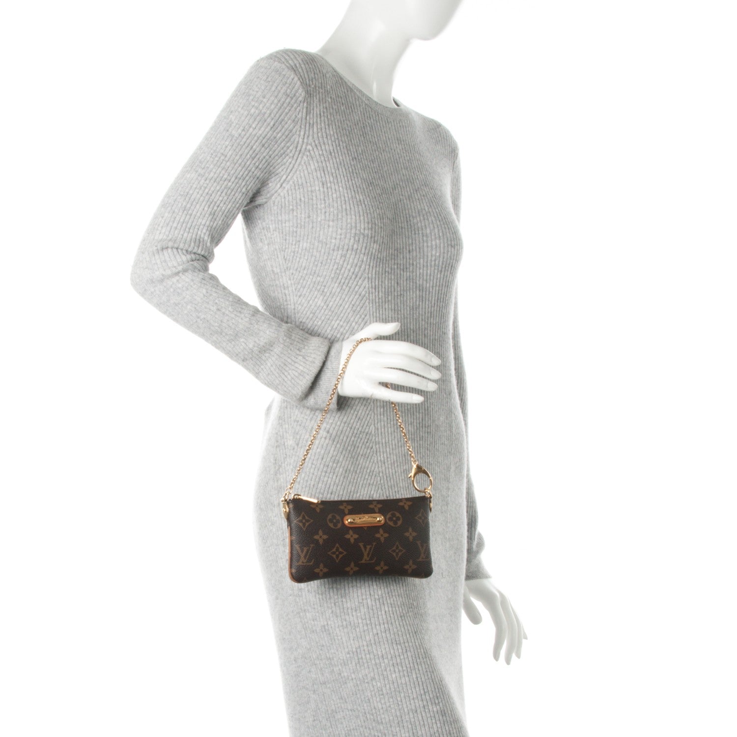 Louis Vuitton Monogram Milla Clutch MM 2 of 8