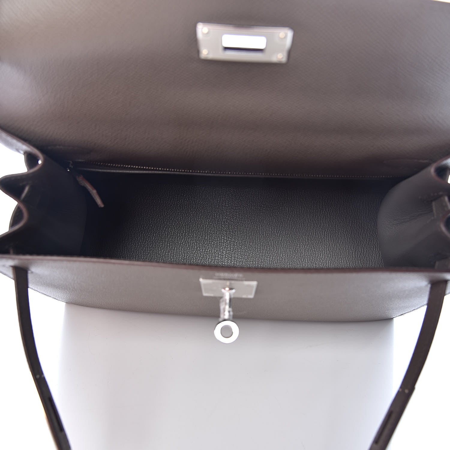 Hermes Epsom Kelly Sellier 28 Etain 5 of 39