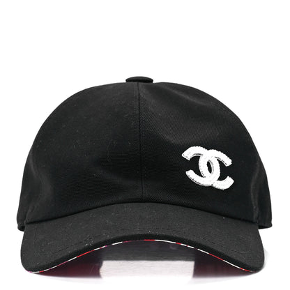 Chanel Cotton Beaded CC Cap Hat Black 2 of 7