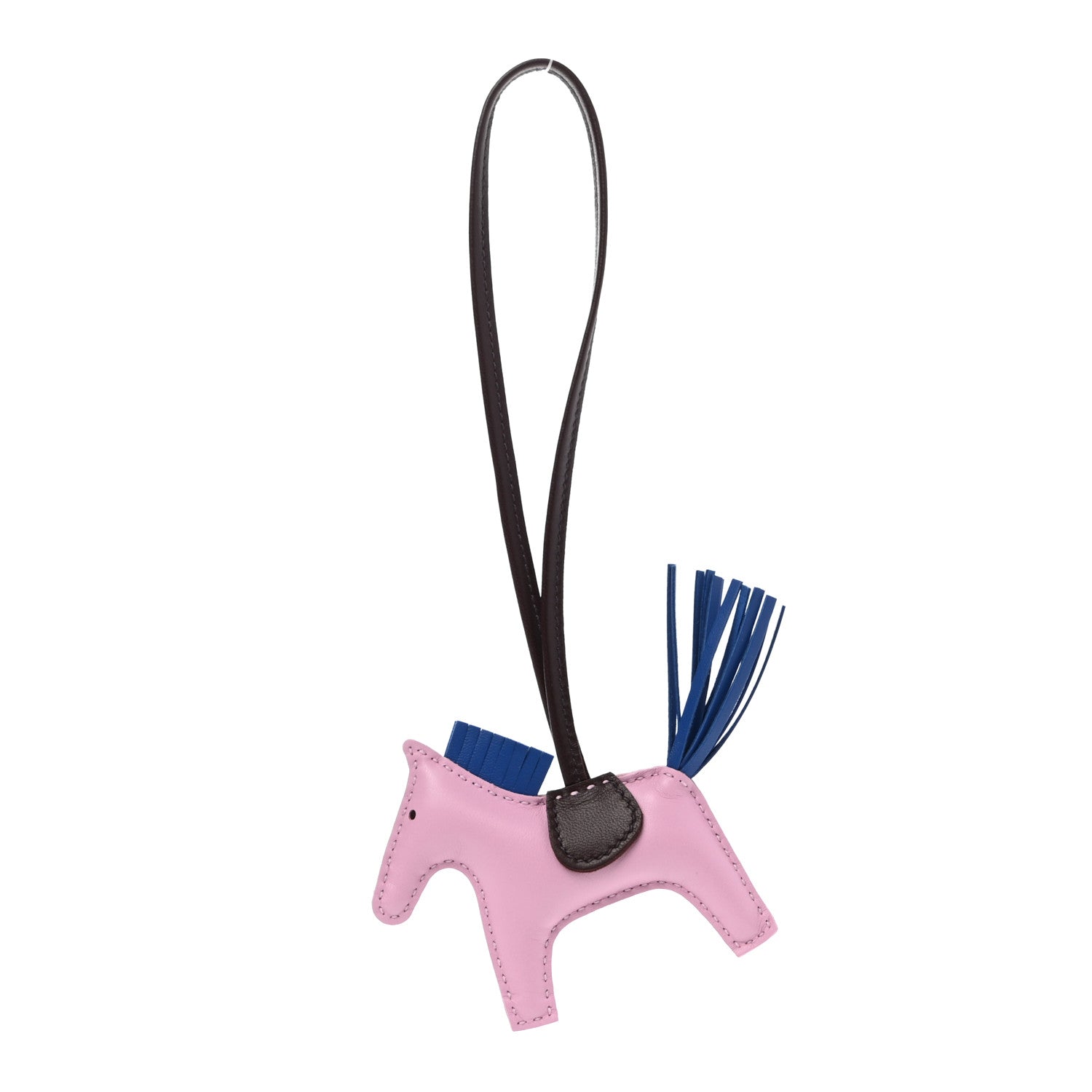 Hermes Milo Lambskin Grigri Rodeo Horse Bag Charm PM Mauve Sylvestre Bleu France Rouge Sellier 1 of 4