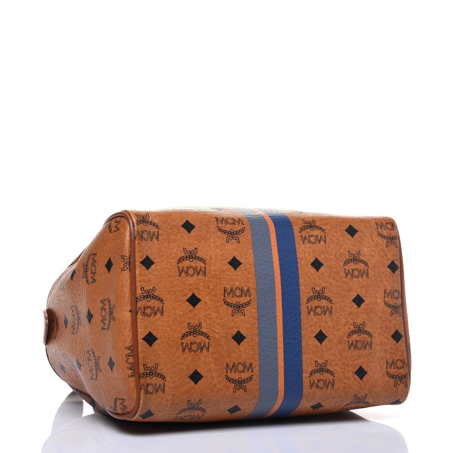 MCM Visetos Dog Bone Boston Bag Cognac 4 of 16