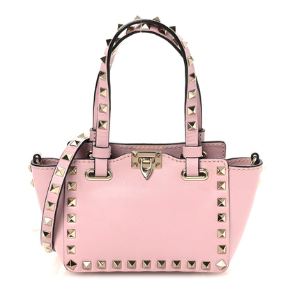 Valentino Garavani Vitello Mini Rockstud Tote Water Rose 1 of 12