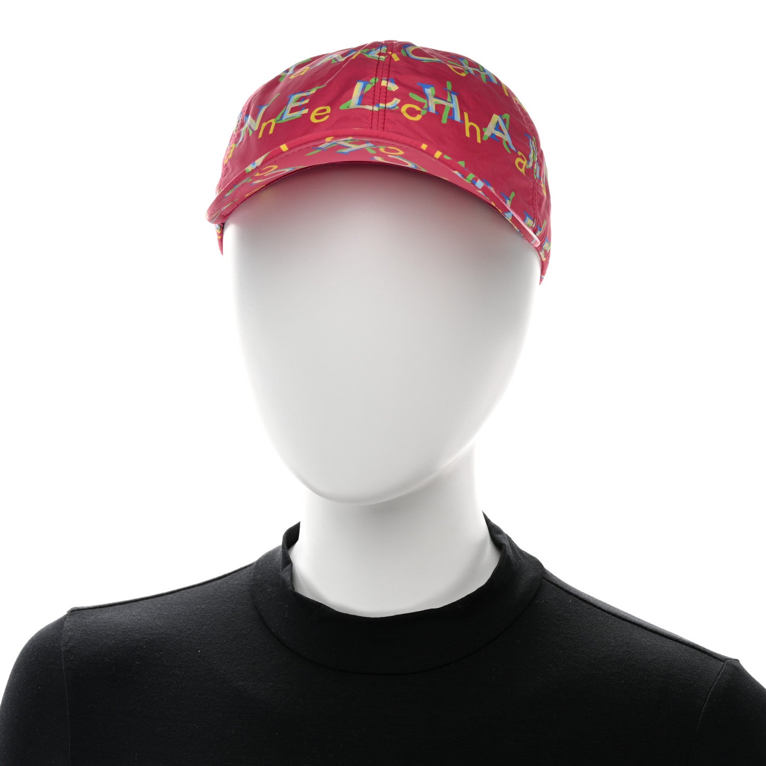 Chanel Nylon Logo Cap Hat Fuchsia 2 of 7