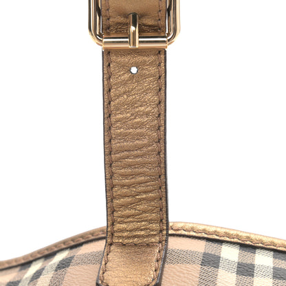 Burberry Haymarket Check Small Harvington Shoulder Bag Gold 12 of 12