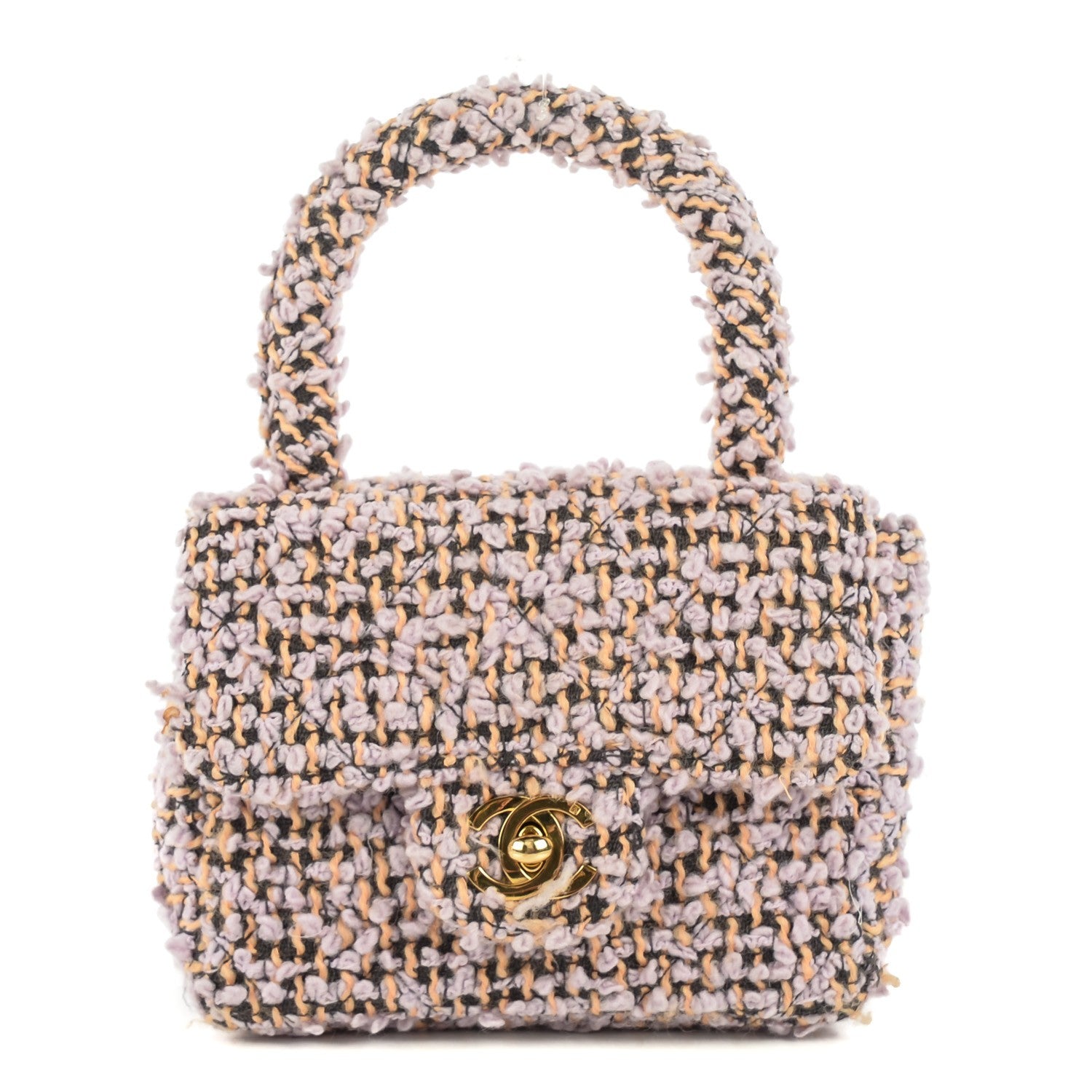 Chanel Tweed Mini Kelly Flap Bag 1 of 9